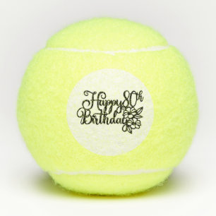 Tennis Happy 80th Birthday Tennis Balls