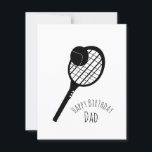 Tennis Happy Birthday Dad Father Grandpa  Card<br><div class="desc">Birthday Card with Tennis and Ball Theme Happy Birthday Greeting</div>
