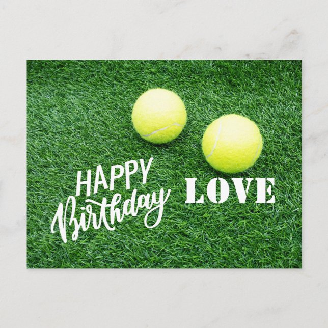 Tennis Happy Birthday Postcard (Front)