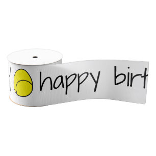 Tennis Happy Birthday Ribbon Grosgrain Ribbon