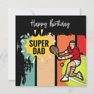 Tennis Happy Birthday to Tennis Dad Funny  Card