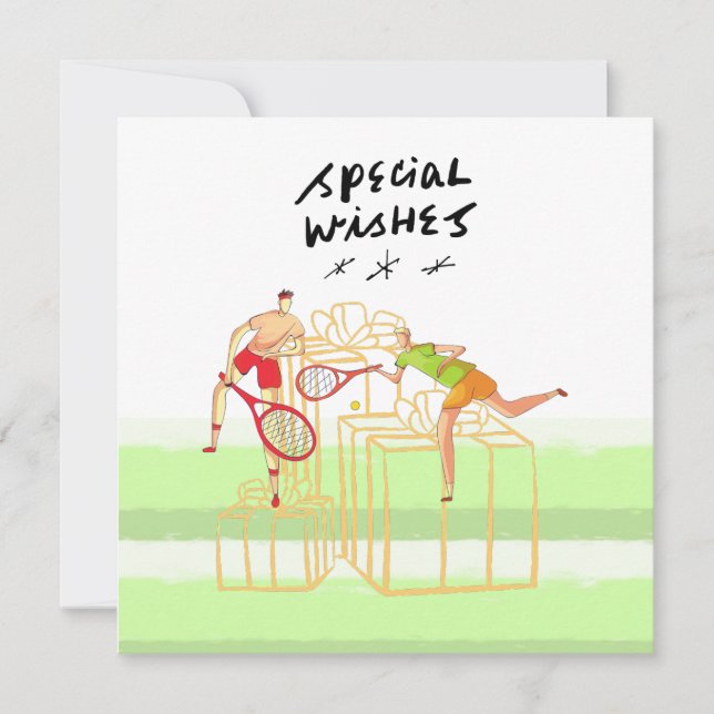 Tennis Happy Birthday to tennis Players (Front)