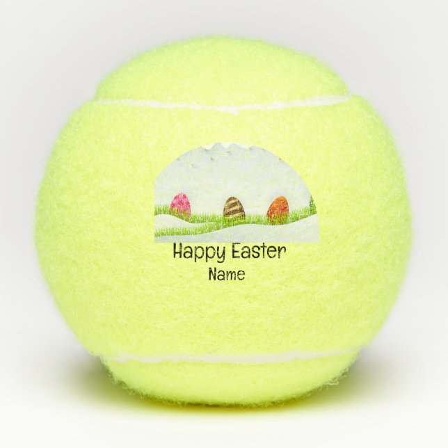 Tennis Happy Easter  to Tennis Player    Tennis Ba Tennis Balls (Front)