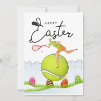 Tennis Happy Easter  to Tennis Player with eggs   