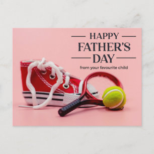 Tennis Happy Father's Day for Dad Postcard