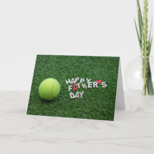 Tennis Happy Father's Day with tennis ball Card