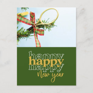Tennis Happy New Year  Holiday Postcard