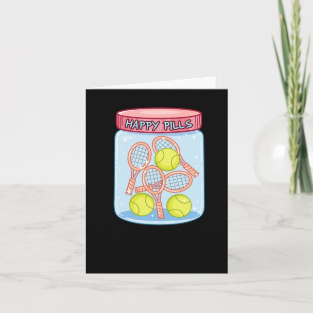 Tennis Happy Pills  Card (Front)