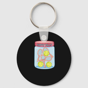 Tennis Happy Pills Key Ring