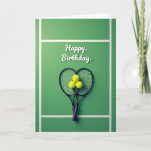 Tennis Heart Birthday Card