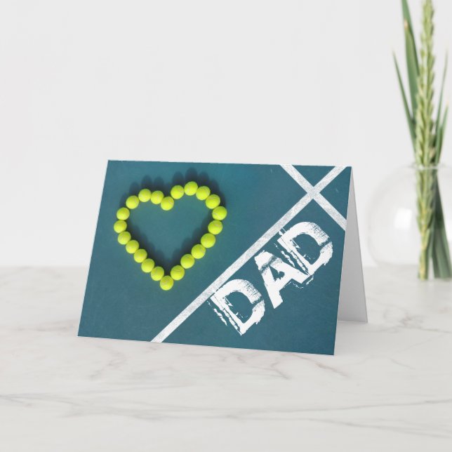 Tennis Heart Father's Day Card (Front)