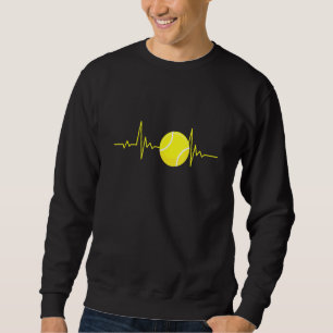 Tennis Heartbeat For Players Coaches Tennis Player Sweatshirt