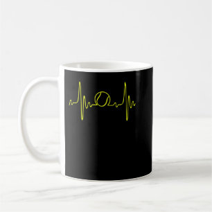 Tennis Heartbeat- I Love Tennis Lover Gift  Coffee Mug
