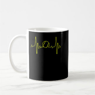 Tennis Heartbeat- I Love Tennis Lover Gift  Coffee Mug