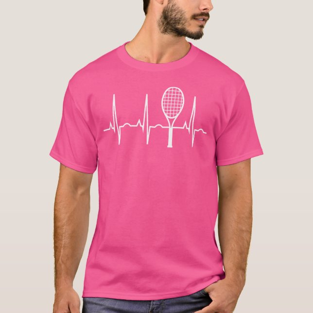 Tennis Heartbeat Shirt Best Tennis Gift Tee For Pl (Front)