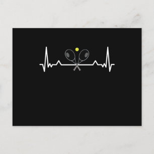 Tennis Heartbeat Sports Gift Postcard