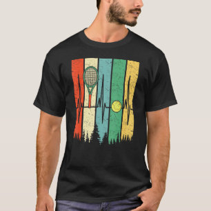 Tennis Heartbeat Vintage Tennis For Tennis Players T-Shirt
