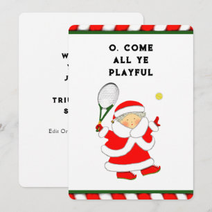 Tennis Holiday Christmas Cards