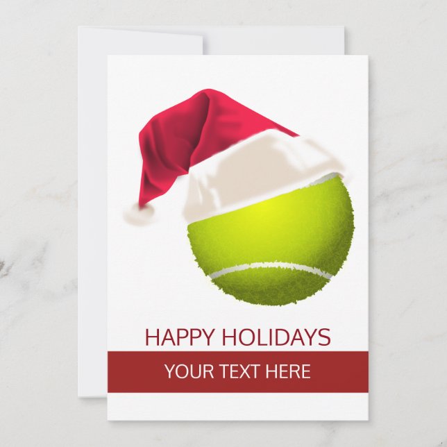 tennis Holiday Greeting Cards (Front)
