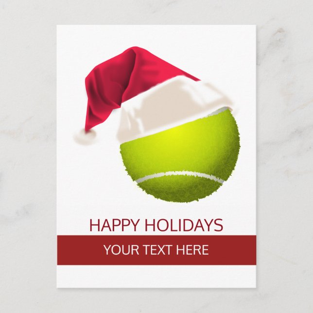 tennis Holiday Greeting Cards postCards (Front)