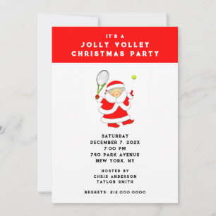 Tennis Holiday Party Invitation