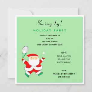 Tennis Holiday Party Invitation
