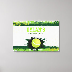 TENNIS IN GREEN Bar Mitzvah Sign In Memory Board