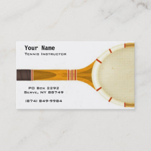 Tennis Instruction Business Card