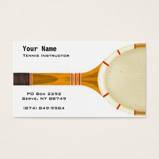Tennis Instruction Business Card