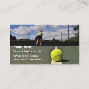 Tennis Instruction Business Card