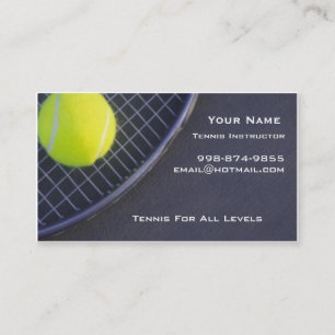 Tennis Instructor Business Card