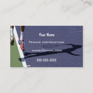 Tennis Instructor Business Card
