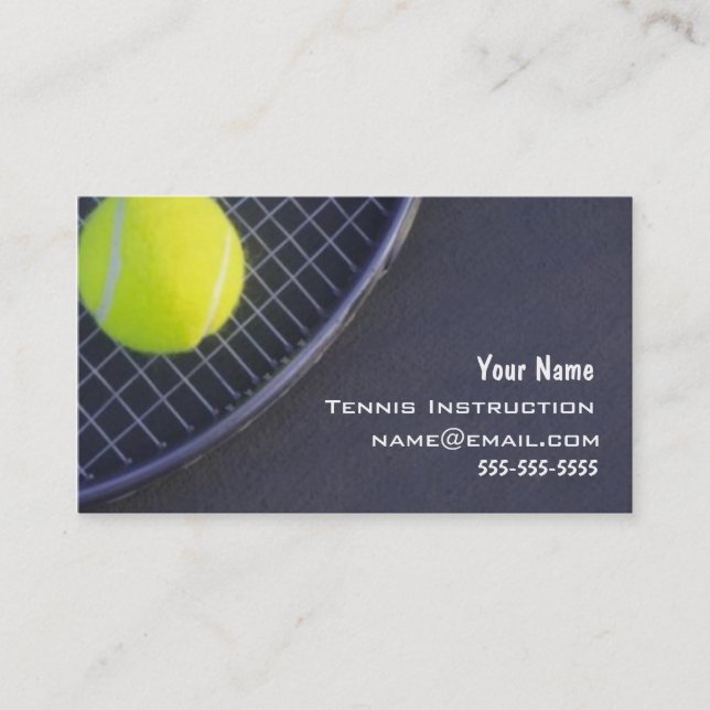 Tennis Instructor Business Card (Front)