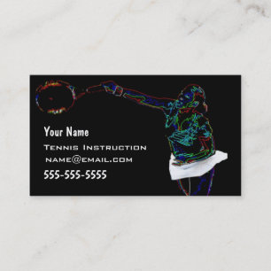 Tennis Instructor Business Card