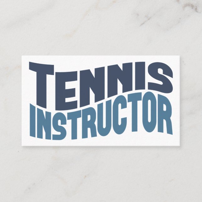 Tennis Instructor Business Cards (Front)