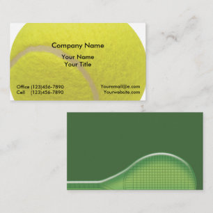 Tennis Instructor Business Cards