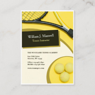 Tennis Instructor Business Cards