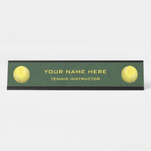 Tennis Instructor Desk Name Plate