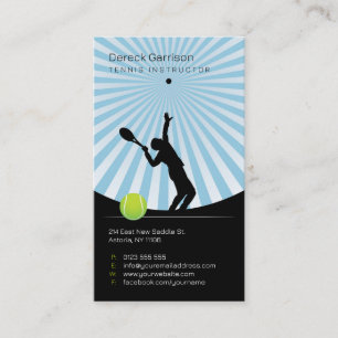 Tennis Instructor   Professional Business Card
