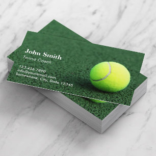 Tennis Instructor Professional Business Card