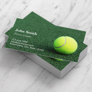 Tennis Instructor Professional Business Card