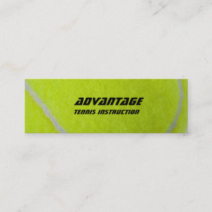 Tennis Instructor_yellow fuzz Mini Business Card