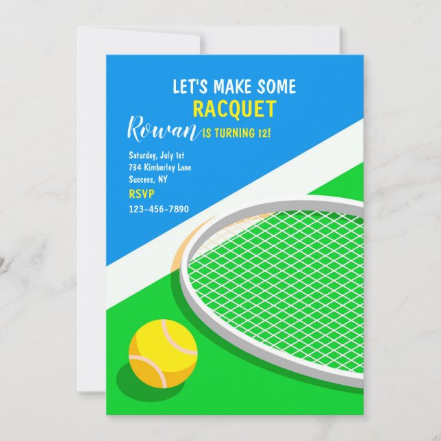Tennis Invitations (Front)