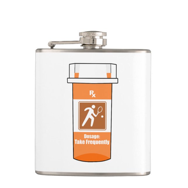 Tennis Is My Drug Hip Flask (Front)