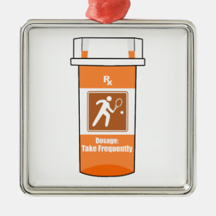 Tennis Is My Drug Metal Tree Decoration