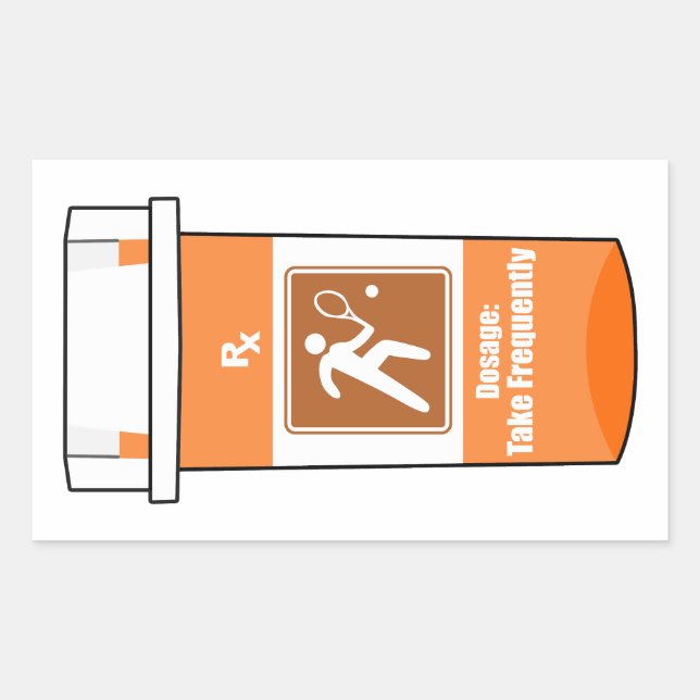 Tennis Is My Drug Rectangular Sticker (Front)