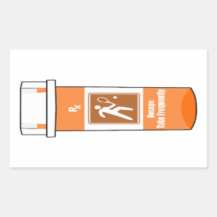 Tennis Is My Drug Rectangular Sticker