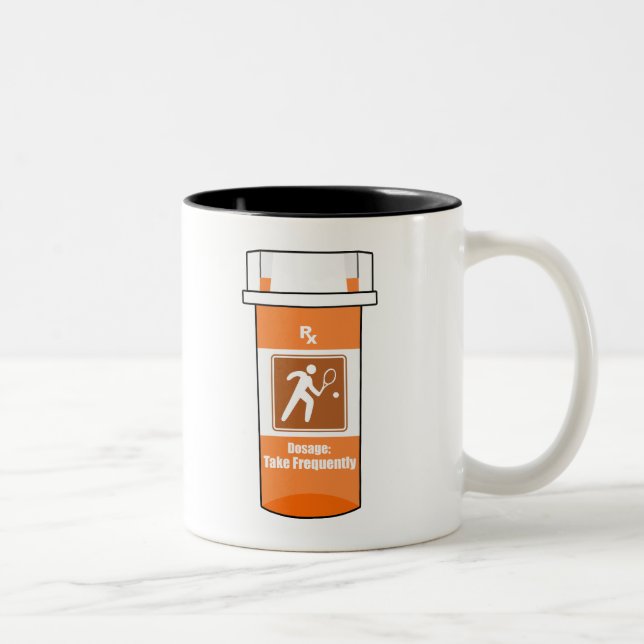 Tennis Is My Drug Two-Tone Coffee Mug (Right)