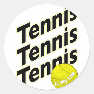 Tennis is My Life Classic Round Sticker