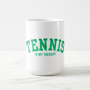 tennis is my therapy coffee mug